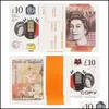 Funny Toys Prop Money Toys Uk Pounds Gbp British 10 20 50 Commemorative Fake Notes Toy For Kids Christmas Gifts Or Video Film Drop D Dh95Q
