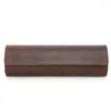 Bekijk dozen Roll 4 Slots Leather Case Cilindrische handige reisdoos Organisator Gratis gravure Logo of naamgeschenk