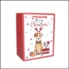 Wrap regalo regalo regalo 4pcs/lot adorabile per cani stampato borse per cani da Natale Babbo Natale con manici per le forniture per feste di buon Natale1 dhd9u