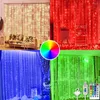 Strings RGB Window Gordijn String Licht 300Led 16 kleuren Kerstfee met afstandsbediening voor feest Wedding Wall Decor