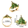 Kerst servet ringen Xmas Tree Snowflake Rendier Tree Tissue Holder Ring For Holiday Party Dinner Wedding Banquet Dining Table Instellingen Decoratie