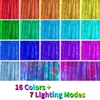 Strings RGB Window Gordijn String Licht 300Led 16 kleuren Kerstfee met afstandsbediening voor feest Wedding Wall Decor