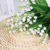 Decorative Flowers 38cm Artificial Plastic Pure Bell Orchid Home Decor Fake Bouquet Wedding Party Event Livingroom Arrangement Supplies