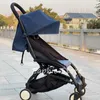 Barnvagnsdelar Tillbeh￶r 175 ﾰ Barnvagn Huvmadrass Set f￶r Babyzen Yoyo Canopy Cover Seat Cushion Fit Yoya Pram Sunshade Original Tyg 221101