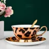 Cups Saucers Ceramic Saucer set Gold Rim Coffee cup High quality Flower Tea Bone china Breakfast Milk Cup Elegant Drinkware Gift