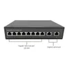 10 Port gigabit POE switches 2 1000M Uplink and 8 1000M electrical interfaces power supply