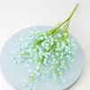 Kwiaty dekoracyjne 36 cm sztuczne dzieci oddech jedwabny plastikowy gipsophila DIY kwiatowe bukiety na ślubne domowe wystrój ślubny
