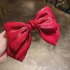 Hair Clips Korean Fashion Fabric Yarn Large Bow Hairpins For Women Girls Elegant Tie Hairgrip Vintage Clip Accessories