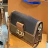 Mini borse Dauphine Borse a tracolla Monogram Reverse Canvas con finiture in pelle di mucca Borsa da donna Fashion Borsa da sella classica in vera pelle M45959