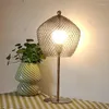 Table Lamps Light Luxury Glass LED Lamp Bedroom Bedside Study Living Room European And American Lighting