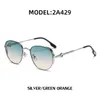 New mens cart womens metal sunglasses gradient color square round glasses frames personalized nose bridge design temples horseshoe6094224