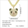 Hanger kettingen panda grote Cubaanse ketting ketting hiphop rap bar accessoires heren nek luxe sieraden grunge cadeau drop