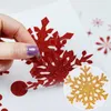Wall Stickers 9Pcs Christmas Snowflake Gold Red Silver Snowflakes PVC For Shop Window Glass Decals Xmas Festival Decor
