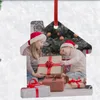 DIY Blank Sublimation Haus Anhänger Weihnachtsdekoration Doppelseitige Wärmeübertragung MDF Holz Anhänger Weihnachtsgeschenk Ornament RRA485