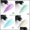 Nagelgel 15 ml leuchtendes UV-Gel Glow Nail Art Liquid Polish Dip Phosphor Acrylpulver zum Schnitzen von Verlängerungspigmenten Nägeln Werkzeuge 12 Stück Dh1Ca