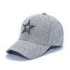 Snapbacks 2022 Unisex katoenen honkbalcaps met vijf puntige ster verstelbare snapback Gorras Cap Sunshade Hat L221028