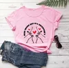 T-shirt da donna Dead Inside Tops But It's Valentines Skeletons Shirt Day Tee Trendy