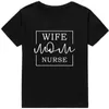 Femme maman infirmière graphique T-shirt T-shirt femmes haut Sumemr vêtements Camisetas De