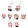 Autres fournitures de fête d'événement Kawaii Spy X Family Cosplay Porte-clés Twilight Yor Forger Anya Keyring Cartoon Print Acrylique Porte-clés Rin Smtop