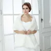 Ivory Faux Rabbit Fur Shawls Evening Party Fur Wraps and Scarves Winter Shrugs for Ladies