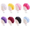 Hats Bulk 10pcs Girls Hair Care Kids Night Sleep Beanies Solid Satin Bonnet Hat Child Polyester Head Wrap Cap Adjustable