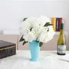 Dekorativa blommor 5 huvuden/bukett konstgjorda blommor Peony Bouquet Home Wedding Decor Autum Silk Högkvalitativ Fake Party Decoration