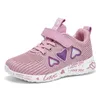 Sneakers flickor skor rosa barn mesh andningsbara casual barn sport l￤tt s￶t promenad tennis f￶r 221102