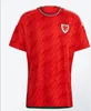 2022 2023 Wales Soccer Jerseys BALE WILSON ALLEN RAMSEY Mens 22 23 world National Team cup Rodon VOKES Home Football Shirt Adult kids kit Uniforms