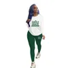 Designer Women Two Piece Pants Jogger Set 2022 Herfst tracksuits Casual Long Sleeve Gedrukte T-Shirt Leggings Outfits