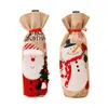 Decorações de natal Decoração de manga de garrafa de vinho Papai Noel Bolsa de Bolsa de Presentes de Presentes Vermelho Wi J5m9