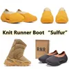 2023 Running Shoes Knit Runner Boot RNR Stone Carbono Homens Mulheres Slip em Treinadores Respiráveis Enxofre Amarelo Marrom NSTLD Khaki Fashion Sneakers Tamanho 36-47