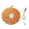 Travesseiro de travesseiro fofo em forma de frutas elétricas manta cobertor de inverno mais quente cadeira de escritório aquecida tapete de baixa tensão USB