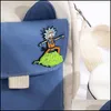 Pins Spettoni cartone animato Rick metal bacpa nuova personalità della moda maschio e femmina studentessa abbigliamento accessori per la scuola ciondoli drop dh21o