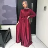 Ubranie etniczne na Bliskim Wschodzie Arabia Saudyjska Kobiety muzułmański stały kolor długi sukienka Dubai Ramadan islamska elegancja Summer Abayas spódnica