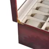 箱を見る24グリッドボックス二重層ソリッドウッドストレージディスプレイギフトアクセサリー