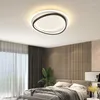 Taklampor LED -ljuskrona för sovrum 2022 Svart vardagsrum smart lampa ring kök badrum hembelysning med fjärrkontroll