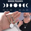 Pendant Necklaces ChainsPro Women Moon Phase Necklace Can Engrave Stainless Steel/Gold Plated/Black Send Gift Box CP669