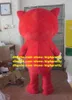 Zorlu Kızıl Tilki Maskot Kostüm Karikatür Karakter Mascotte Yetişkin Fantezi Elbise Krem Renkli Eldivenler Yuvarlak Stoamch ZZ217