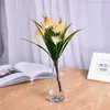 Decorative Flowers Simulation 6 Color 7 Head Plant Fake Flower Green Ball Grass Table Decoration Artificial QW10