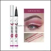 Eyeliner Kiss Beauty 6 Farben Matt Schnelltrocknender Eyeliner Flüssigstift Langlebiges, nicht verschmierendes Augen-Make-up 12 Stück Drop Lieferung 2022 Er Dh2S6