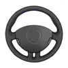 Ratthjulet t￤cker utan halkig svart ￤kta l￤derfl￤tan anpassad bilskydd f￶r Clio 3 2005-2013