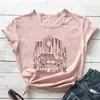 Vahşi Üstler T-Shirt Kamp Grafik Gömlek Kaktüs Çöl Sahne Tee Kadınlar