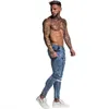 Jeans masculinos Gingtto Slim Fit Jeans Men Blue Jeans calças de jeans masculino Hip Hop Mens Roupas de altura da cintura Jean ZM49 T2221102