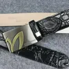 Cinture Cintura sportiva da golf da uomo con fibbia in lega, accessori di qualità di lusso che possono essere tagliati