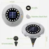 8LED Solar Lights Outdoor Waterproof Sidewalk Disk Bright In-Ground Landscape Lighting for Lawn Patio Pathway Yard Steps Deck Walkway Light