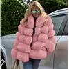 Femmes Faux Vison Manteau Femmes Hiver Épais Chaud Top Mode À Manches Longues Survêtement Femme Fluffy Faux Veste Manteau Femme T221102