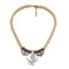 Choker Manual Gold Color Chain 2022 Fashion Jewelry Dazzling Zircon Bird Pendant Statement Necklace Euro-America