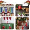 Decorazioni natalizie Supporti per calze per caminetto Set di 4 ganci per caminetto in metallo