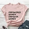 エンパワーされた女性トップスエンパワーTシャツガールパワーシャツフェミニストシャツトレンディ