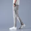 Herenpakken 2022 lente zomers broek heren stretch Korean casual slanke fit elastische taille business klassieke broek mannelijk